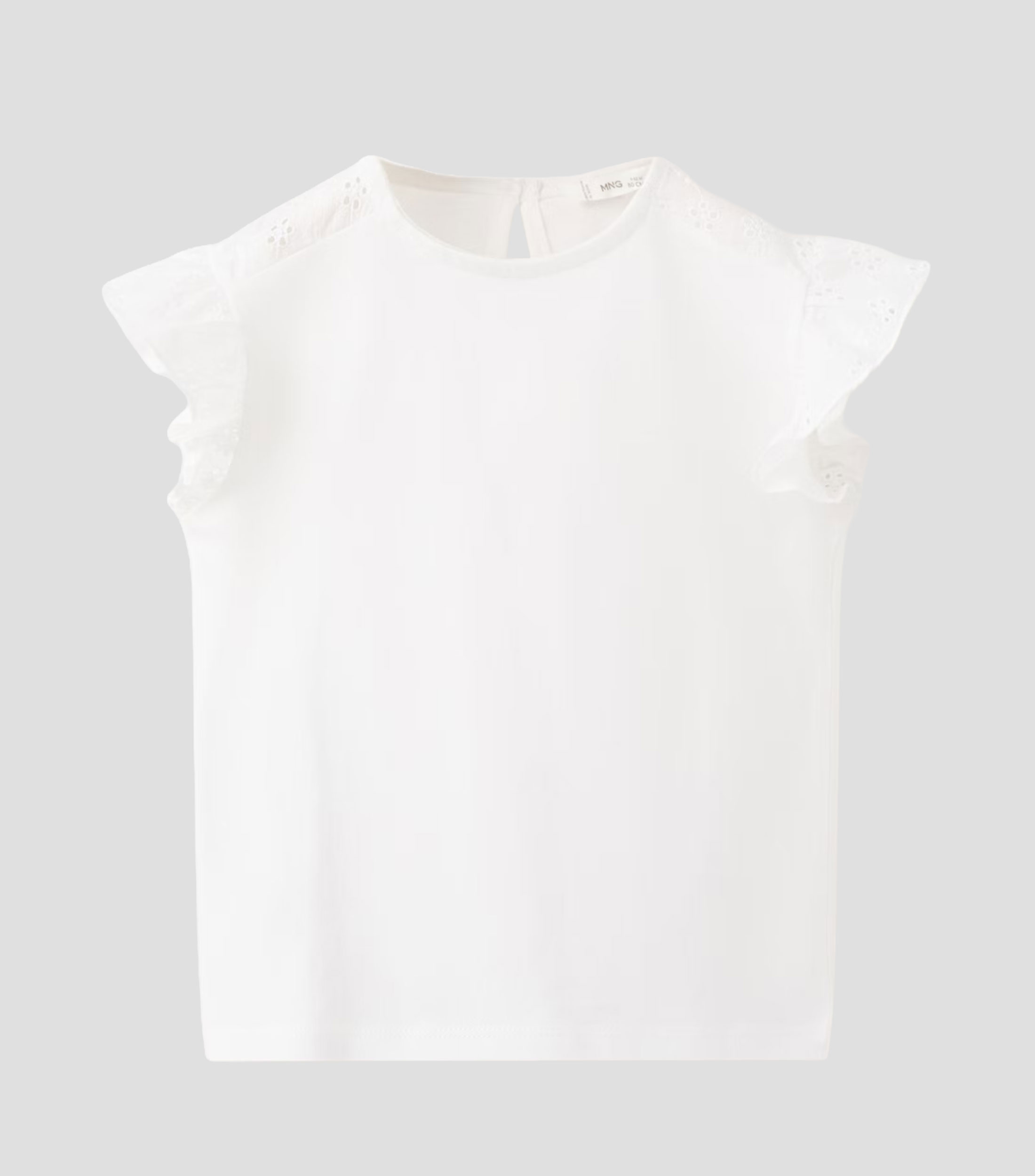 Playera cuello redondo sin mangas lisa Niña